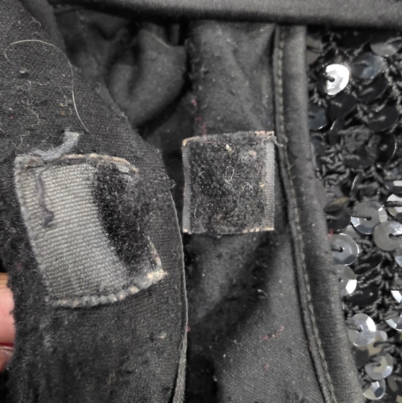 Black Sequin Small Disc Evening Formal Slouchy Shoulder Bag Apt 9 11x17 - Picture 7 of 9